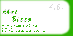 abel bitto business card