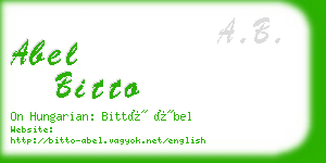 abel bitto business card